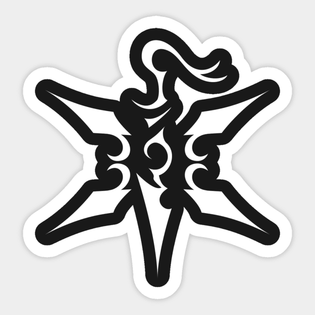 Black Desert Kunoichi Class Icon T-Shirt Sticker by Jaxilar